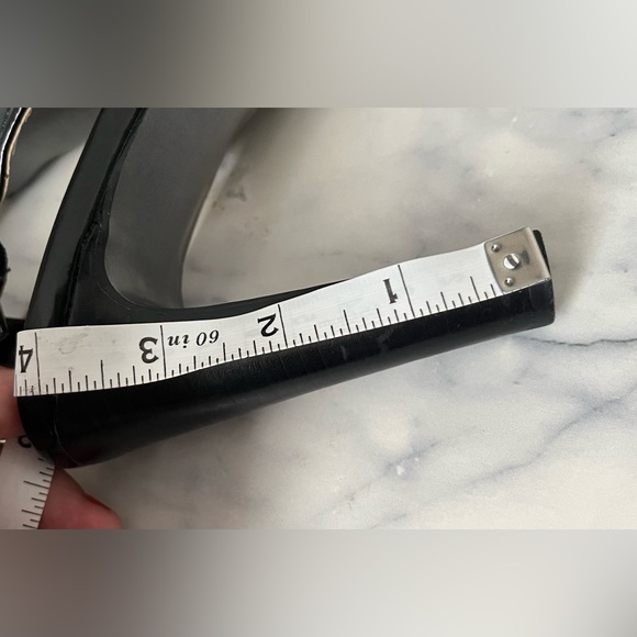 Tahari Black Glossy Slingback Heels - Picture 9 of 9